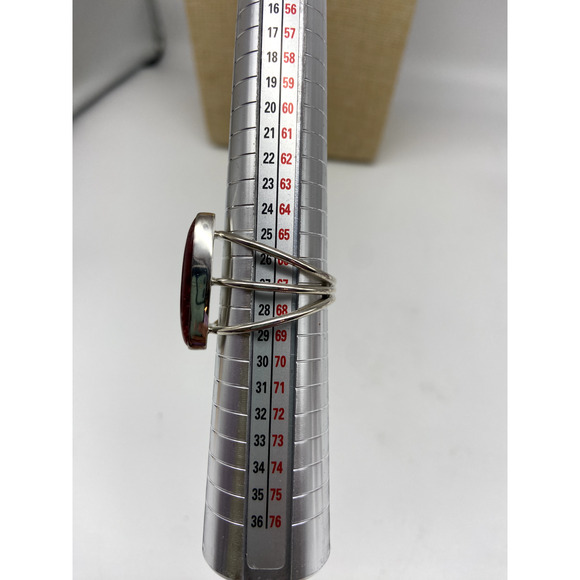 Jay King DTR Mine Finds Ring‎ Sz 12 & Matching Earrings Long Oval Red Coral 925 - Picture 15 of 16